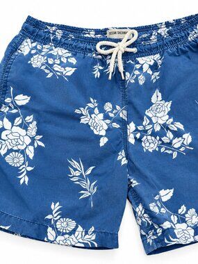 Blue Floral Ocean Ben Sherman Swim Shorts | Size XL